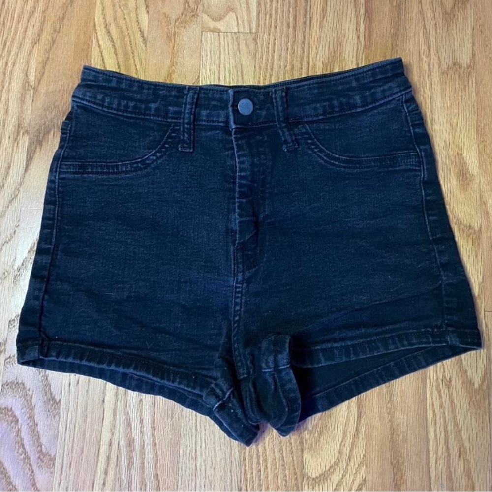 Black Jean shorts